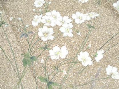 平和屋着物●手描友禅女流作家　一色生子　訪問着　手描き　草花文　たたき染め　正絹　逸品　CABG8431th