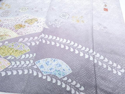 平和屋着物●吉乃一廉　幻の辻が花　訪問着　総絞り　辻が花　暈し染め　正絹　逸品　CABG8436th