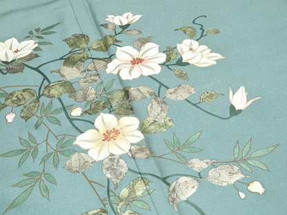 平和屋着物●訪問着　草花文　暈し染め　金彩　正絹　逸品　未使用　CABG8440th