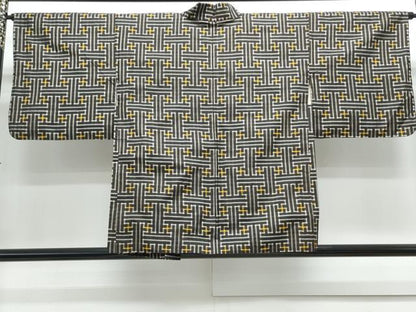 平和屋着物●本場大島紬　龍郷絣　秋名バラ　アンサンブル　正絹　逸品　CABG8441th