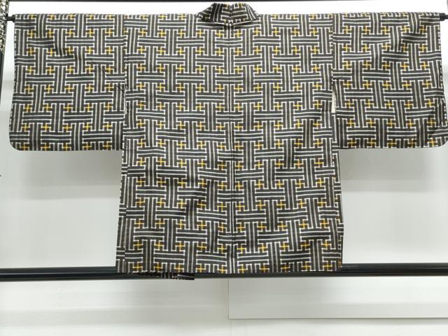 平和屋着物●本場大島紬　龍郷絣　秋名バラ　アンサンブル　正絹　逸品　CABG8441th