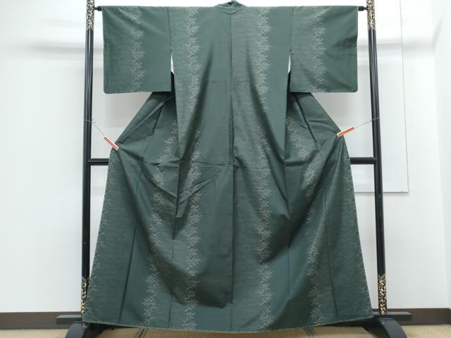 平和屋着物●本場大島紬　草葉文　さが美扱い　久野織物謹製　証紙付き　正絹　逸品　未使用　CABG8450th