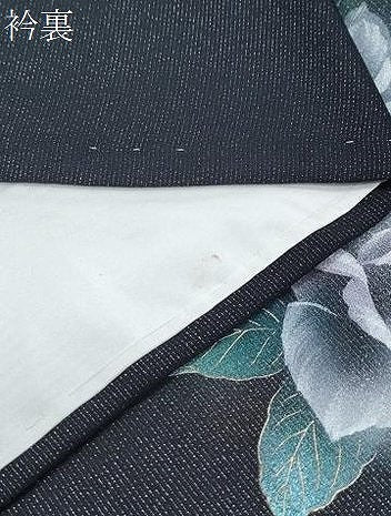 平和屋着物●訪問着　手描き　草花文　暈し染め　銀通し地　正絹　逸品　CABG8455th