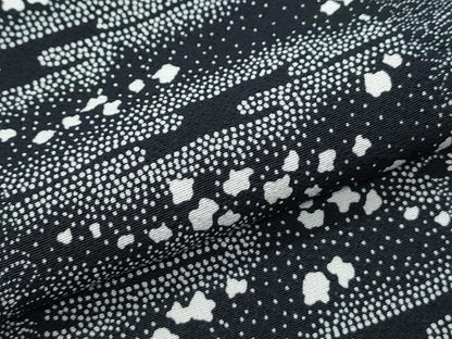 平和屋着物●上質な小紋　吉祥花間道　黒地　さが美扱い　正絹　逸品　CABG8457th