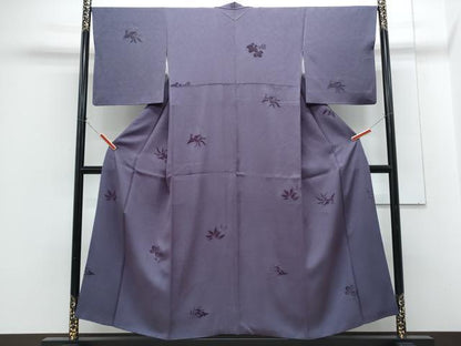 平和屋着物●上質な小紋　モール織　鳳凰花文　さが美扱い　正絹　逸品　CABG8458th