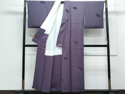平和屋着物●上質な小紋　モール織　鳳凰花文　さが美扱い　正絹　逸品　CABG8458th