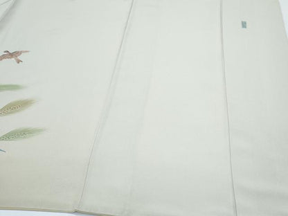 平和屋着物●訪問着　友禅　作家物　稲穂　飛鳥文　暈し染め　正絹　逸品　CABG8463th