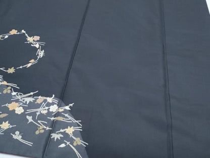 平和屋着物●中国三大刺繍　相良刺繍　総刺繍　訪問着　本場染大島紬　溢れ松葉　金糸　正絹　逸品　CABG8464th