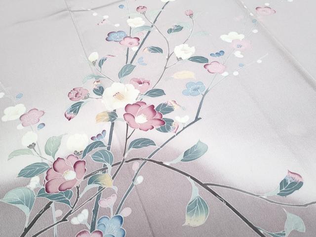 平和屋着物●訪問着　友禅　坂k者　枝花文　暈し染め　正絹　逸品　CABG8465th