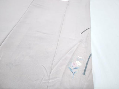 平和屋着物●訪問着　友禅　坂k者　枝花文　暈し染め　正絹　逸品　CABG8465th