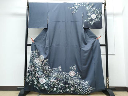 平和屋着物●訪問着　正倉院鳳凰花文　暈し染め　金彩　正絹　逸品　CABG8470th