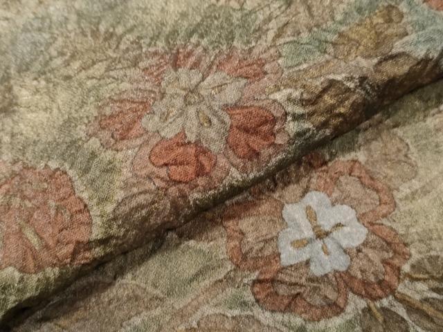 平和屋着物●訪問着　絞り　鳳凰花文　暈し染め　金彩　正絹　逸品　CABG8471th