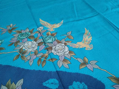 平和屋着物●染色作家　斉藤三才　訪問着　絞り　三才鳥　金彩　正絹　逸品　CABG8477th