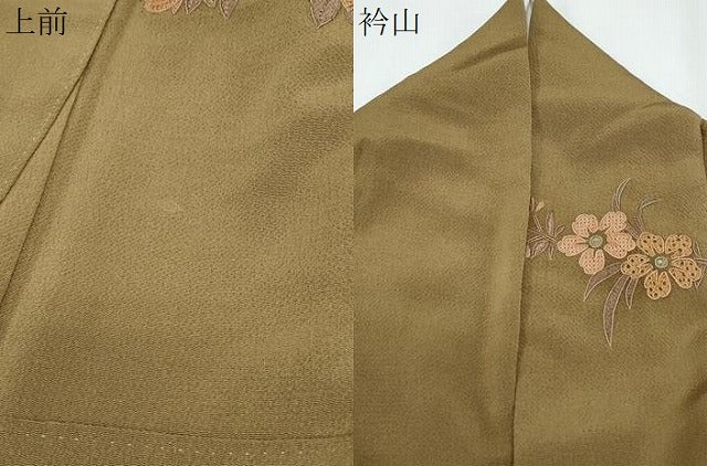 平和屋着物●中国三大刺繍　スワトウ相良刺繍　総刺繍　訪問着　更紗花文　金糸　鬼しぼ縮緬　やまと誂製　正絹　逸品　CABG8478th