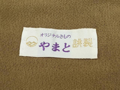 平和屋着物●中国三大刺繍　スワトウ相良刺繍　総刺繍　訪問着　更紗花文　金糸　鬼しぼ縮緬　やまと誂製　正絹　逸品　CABG8478th