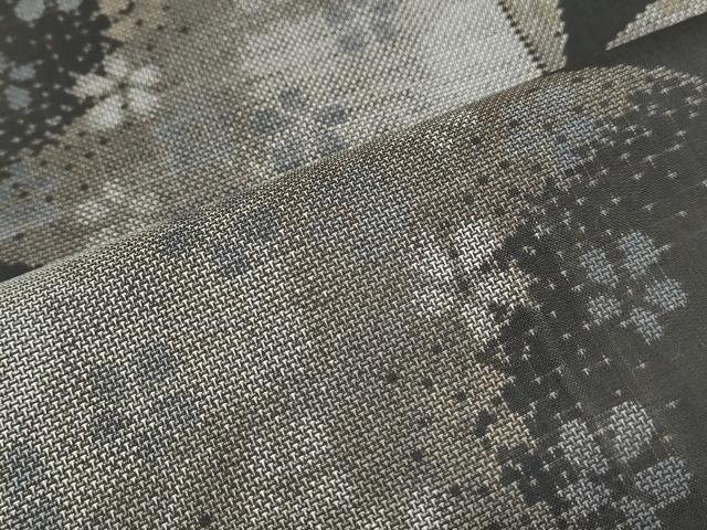 平和屋着物●本場大島紬　9マルキ　花蝶文　三越扱い　正絹　逸品　CABG8481th