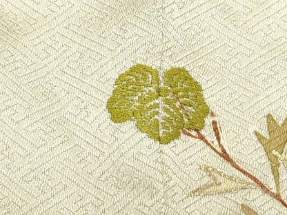 平和屋着物●訪問着　駒刺繍　溢れ松葉　金彩　正絹　逸品　CABG8482th