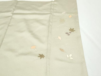 平和屋着物●訪問着　駒刺繍　溢れ松葉　金彩　正絹　逸品　CABG8482th