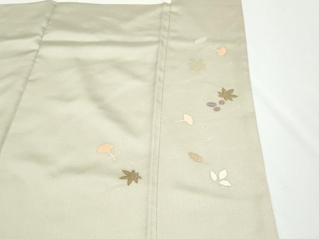 平和屋着物●訪問着　駒刺繍　溢れ松葉　金彩　正絹　逸品　CABG8482th
