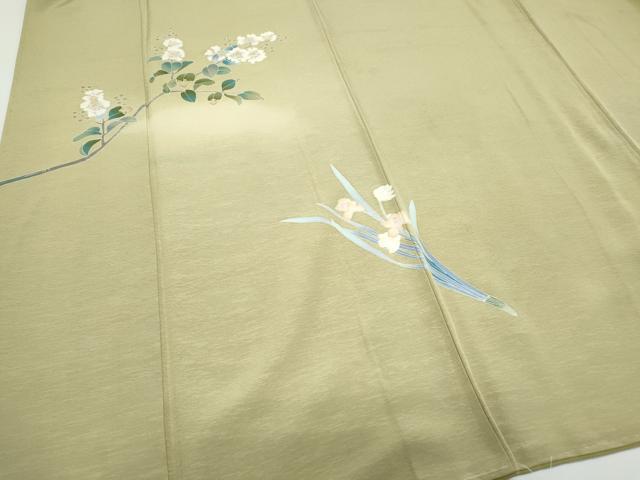 平和屋着物○訪問着 友禅 枝花文 暈し染め 正絹 逸品 CABG8484th