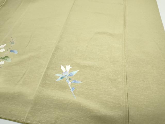 平和屋着物○訪問着 友禅 枝花文 暈し染め 正絹 逸品 CABG8484th