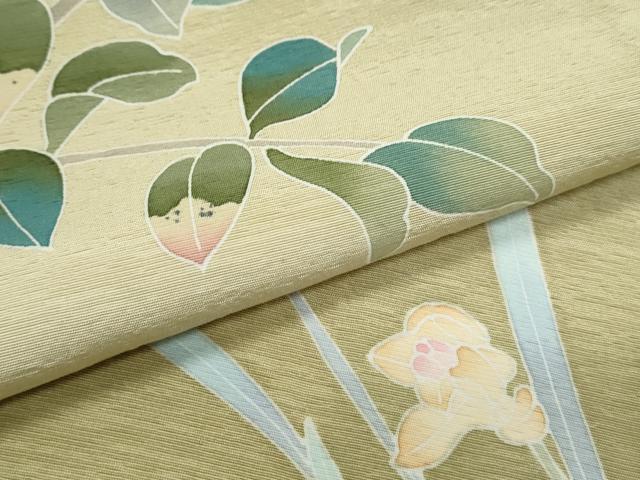 平和屋着物●訪問着　友禅　枝花文　暈し染め　正絹　逸品　CABG8484th