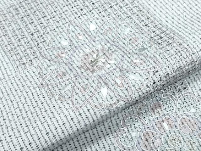 平和屋着物●中国三大刺繍　スワトウ刺繍　総刺繍　本場大島紬　正倉院花文　上村絹織物謹製　証紙付き　正絹　逸品　CABG8485th