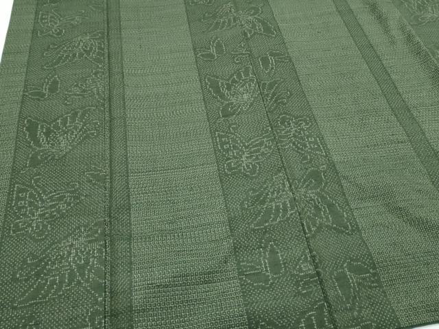 平和屋着物●本場真綿絢結城紬　80亀甲　舞蝶間道　やまと誂製　証紙付き　正絹　逸品　CABG8486th
