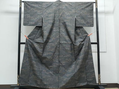 平和屋着物●都喜ヱ門　本場大島紬　雲重ね花文　藤絹織物謹製　鑑定書・証紙付き　正絹　逸品　CABG8493th