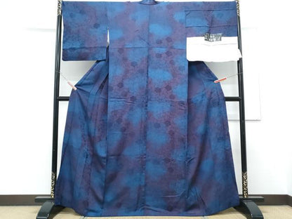 平和屋着物●上質な小紋　夢市座　龍玄染　更紗花唐草地紋　暈し染め　正絹　逸品　CABG8494th