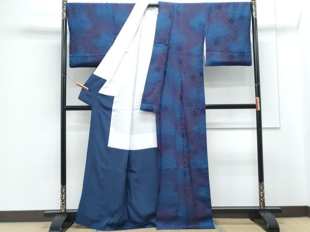 平和屋着物●上質な小紋　夢市座　龍玄染　更紗花唐草地紋　暈し染め　正絹　逸品　CABG8494th