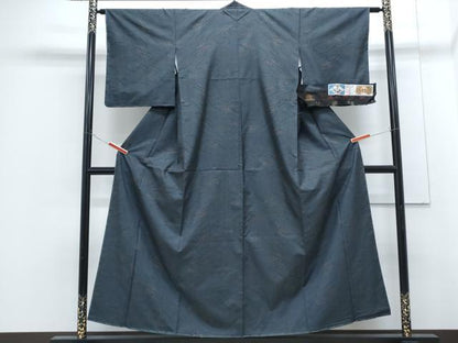 平和屋着物●本場大島紬　7マルキ　流水文　恵絹織物謹製　証紙付き　正絹　逸品　CABG8507th