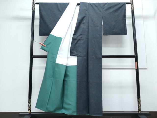 平和屋着物●本場大島紬　7マルキ　流水文　恵絹織物謹製　証紙付き　正絹　逸品　CABG8507th