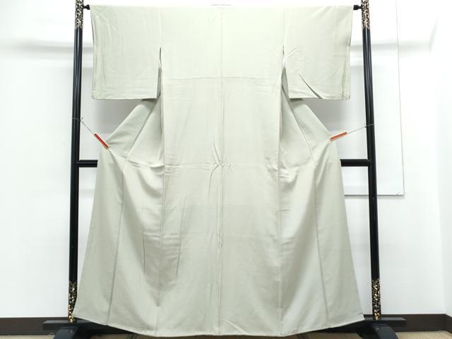 平和屋着物●上質な色無地　灰汁色　正絹　逸品　CABG8509th