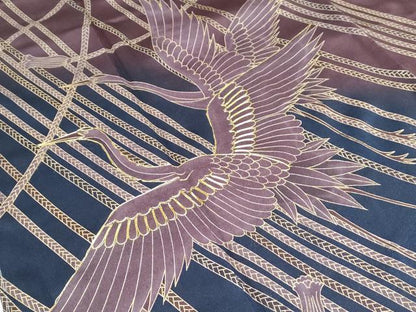 平和屋着物●訪問着　駒刺繍　飛鶴紐文　暈し染め　金彩　正絹　逸品　未使用　CABG8510th