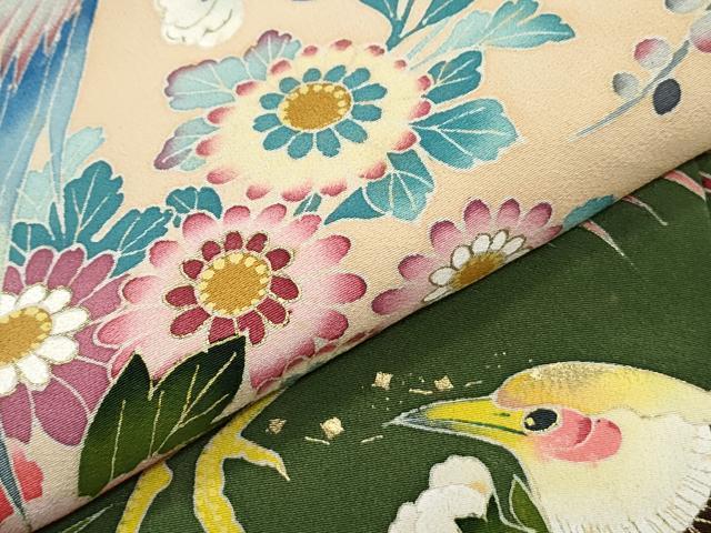 平和屋着物●豪華黒留袖　作家物　花鳥文　金彩　正絹　逸品　CABG8511th