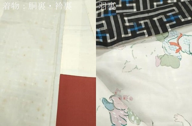 平和屋着物●本場大島紬　龍郷絣　秋名バラ　アンサンブル　正絹　逸品　CABG8517th