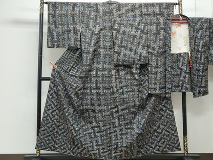 平和屋着物●本場大島紬　龍郷絣　秋名バラ　アンサンブル　正絹　逸品　CABG8517th