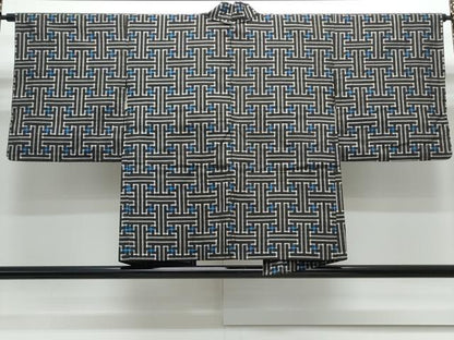 平和屋着物●本場大島紬　龍郷絣　秋名バラ　アンサンブル　正絹　逸品　CABG8517th