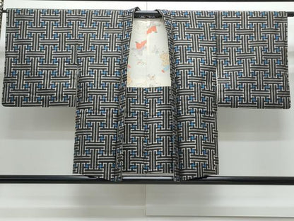 平和屋着物●本場大島紬　龍郷絣　秋名バラ　アンサンブル　正絹　逸品　CABG8517th