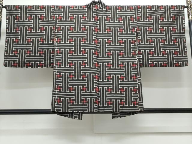 平和屋着物●本場大島紬　龍郷絣　秋名バラ　アンサンブル　正絹　逸品　CABG8519th