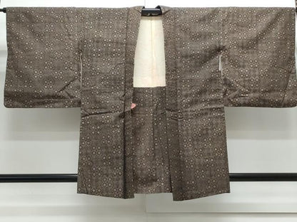 平和屋着物●本場大島紬　龍郷絣　アンサンブル　市松菱文　正絹　逸品　CABG8520th