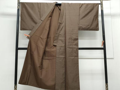 平和屋着物●男性　本場大島紬　アンサンブル　格子文　正絹　逸品　CABG8521th