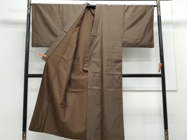 平和屋着物●男性　本場大島紬　アンサンブル　格子文　正絹　逸品　CABG8521th