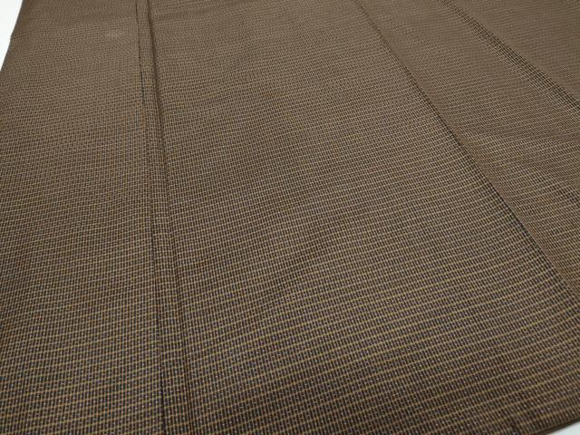 平和屋着物●男性　本場大島紬　アンサンブル　格子文　正絹　逸品　CABG8521th