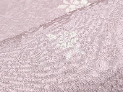 平和屋着物●上質なお召　仮絵羽　草花文　正絹　逸品　未使用　CABG8525th