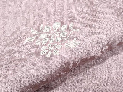 平和屋着物●上質なお召　仮絵羽　草花文　正絹　逸品　未使用　CABG8525th