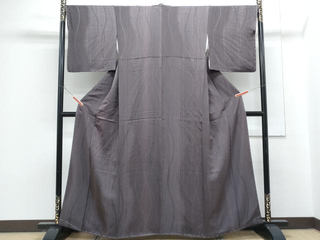 平和屋着物●手染屋　吉兵衛　小紋　立涌文　暈し染め　正絹　逸品　未使用　CABG8533th
