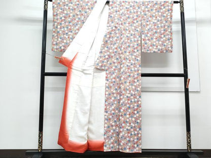 平和屋着物■上質な小紋　花唐草文　正絹　逸品　CABG8539th