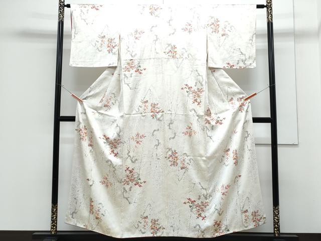 平和屋着物■上質な小紋 草花文 正絹 逸品 CABG8547th